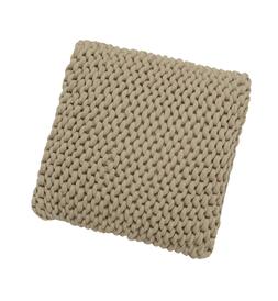 Beige Knitted Cushion