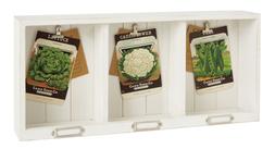 White seed holding shelf