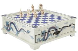 Blue and White Chess Set