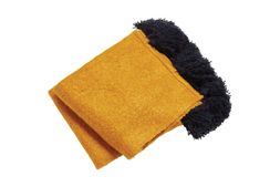 70s mustard throw with large tassles &pound;24.99
