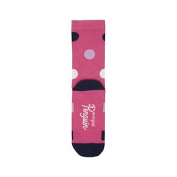 Adult pair of pink polkadot socks. &pound;5.99