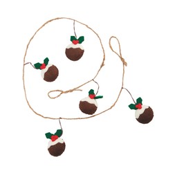 Christmas Pudding Garland &pound;12.99 ( &pound;4.00 donation)