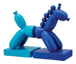 colour drenching teal and navy dog bookends RRP &pound;19.99