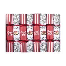 Crackers 8 Red & White Jingle Bell Crackers £14.99