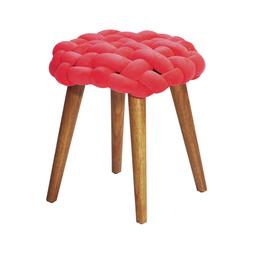 Pink Knot Wood Stool