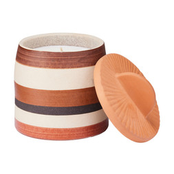 Global Folk Ceramic Stripe Terracotta Candle £12.99, €19.99