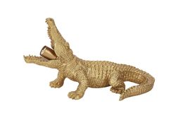 gold aligator lamp