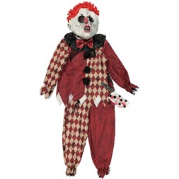 Halloween Kids Red Creepy Clown Outfit 16.99