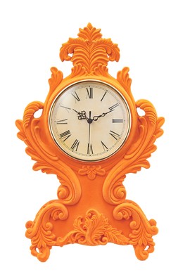 Heavy Petals orange flocked clock RRP 39.99