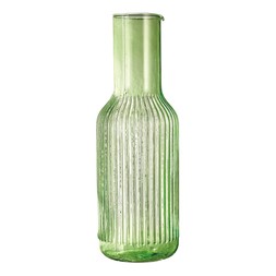 Homesense Colour Drench ribbed green glass decanter