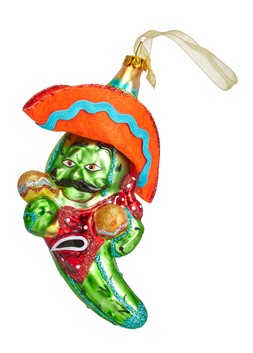 Homesense Colourful Christmas glass cactcus bauble