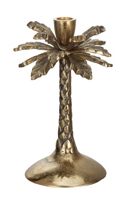 Homesense Cosy Christmas bronze palmtree candle holder