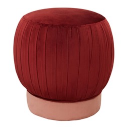 Homesense Cosy Christmas burgundy velvet pouffe &pound;59.99