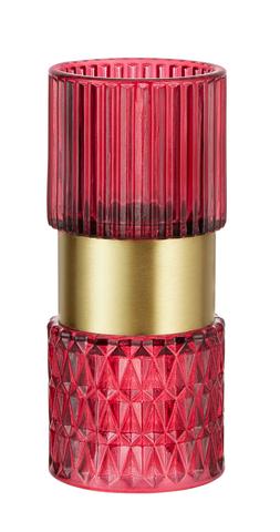 Homesense Cosy Christmas glass red and gold vessel &pound;6.99