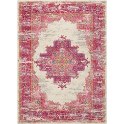 Homesense Cream and Multicoloured Rug
