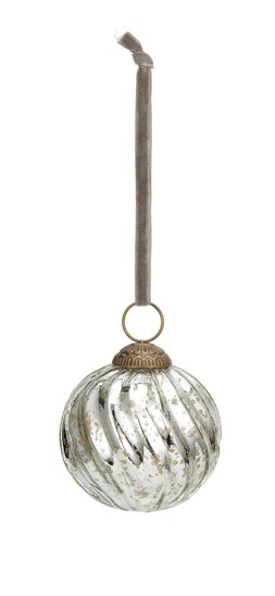 Homesense door scaping silver glass antiqued bauble
