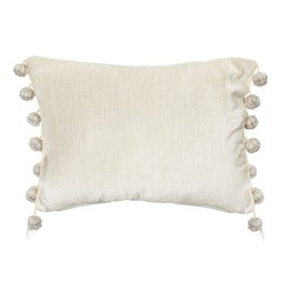 Homesense Gifting white pompom cushion &pound;29.99