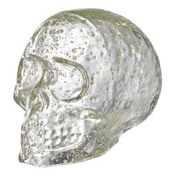 Homesense Halloween clear glass skull