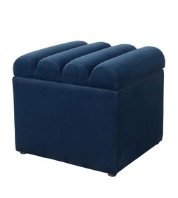 Homesense party blue velvet ripple foot stool &pound;79.99