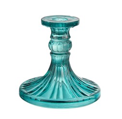 Homesense party turquoise glass candlestick holder