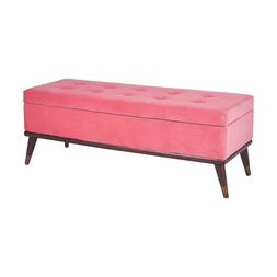 Homesense - Pink Velvet Storage Ottoman, &pound;149.99