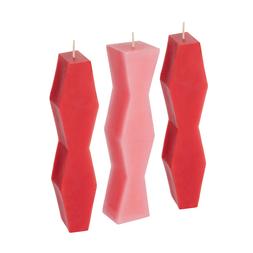 Homesense - Pink Zig Zag Candle Set £7.99