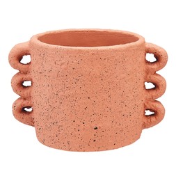 Homesense Sunset Hues burnt orange ceramic plant pot with 3 handles &pound;5.99