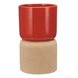 Homesense Sunset Hues red and tan ceramic vase &pound;5.99