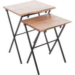 HS Two Pack Wooden Nesting side tables 69.99