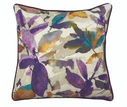 large purple floral cushion