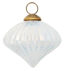 minimalist iridescent tear drop bauble