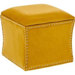 Mustard studded footstool 59.99