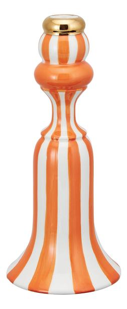 neon white & orange ceramic candlestick &pound;11.99