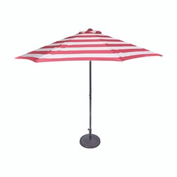 OUTDOOR Red & White Stripes Parasol With Stand £59.99
