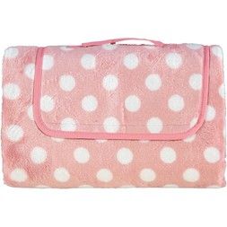 Pink And White Polka Dot Picnic Blanket 7.99