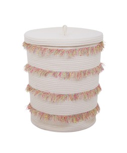 Pink Tassle Washing Basket &pound;9.99