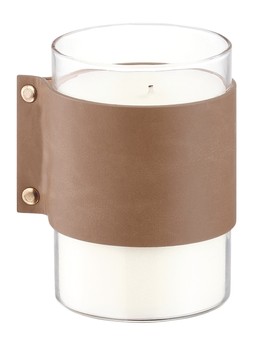 Scandi soft candle with leather detail RRP 10.99