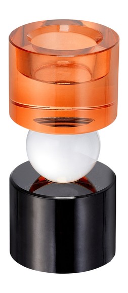 Scent scaping black & orange glass candle holder RRP 16.99