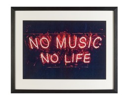 Sensory Cyberpunk No Music No Life Framed Print &pound;24.99