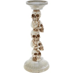 Silver Tone Skull Candle Holder &pound;6.99