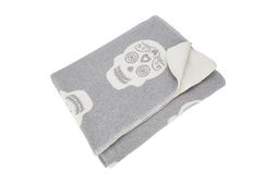 skulls grey throw &pound;19.99