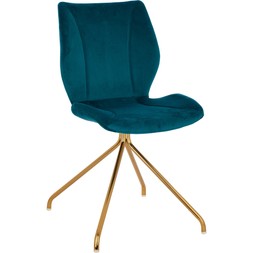 Teal velvet gold tone chair 79.99