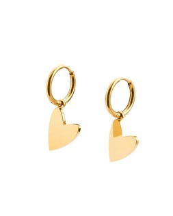 Billie Gold Tone Waterproof Heart Drop Huggies
