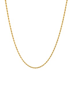 Cora Gold Tone Waterproof Fine Twist Chain Necklace