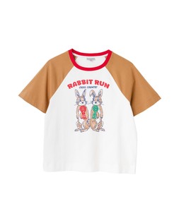 White & Brown Rabbit Run T-Shirt £35 €49.50