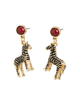 Elina Zebra Drop Stud Earrings