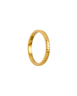 Harley Gold Tone Waterproof Etched Stacking Ring