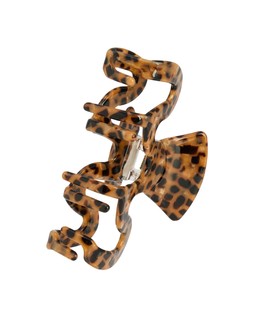 Annalisa Leopard Resin Wavy Claw Clip