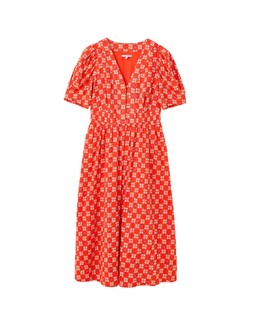 Red Strawberry V-Neck Midi Dress £82 €110