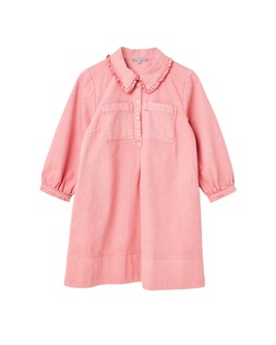 Washed Pink Frill Collar Denim Mini Dress £80 €104